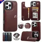 Flip Leather Wallet Case Shockproof Cover for iPhone 16 15 14 13 12 Pro Max 11 X