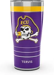 Tervis Traveler Traveler East Carolina Pirates - MVP Triple Walled Insulated Tumbler Travel Cup Keeps Drinks Cold & Hot, 20oz, Stainless Steel