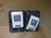 2PK Mill & Thread - 90" x 156" Premium Tablecloth Rectangular Polyester - Black