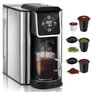 3-in-1 Single Serve Coffee Maker for K pods, Ground Coffee, and Loose Leaf Te...