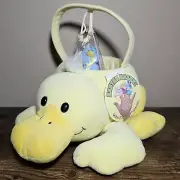 Easter Commonwealth Duck Egg Basket Plush & 3 Mini Finger Puppets Vintage 2005