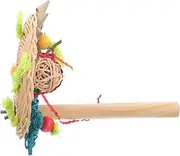 Parrot Perch Stand with Natural Bird Perch for Birds Budgies Parakeets and Cockatiels Exercise and Coordination Enhancer for Parrot Cages