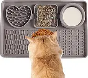 Cat Lick Mats | Silicone Dog Food Mat | Slow Feeding, Interactive Enrichment Toy, Pet Supplies for Home Travel Crate Indoor Play