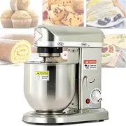 Commercial Food Mixer, Electric Stand Mixer,3 Speeds Adjustable, with Mixing Bowl, Beater & Dough Hook, Commercial Kitchen Cake Mixer & Dough Mixer,StainlessSteels-5L