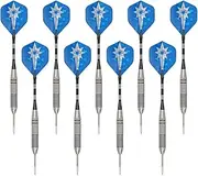 Ariv Hommey 9 Pack Steel Tip Darts 24g Professional Steel Tip Darts Set Aluminum Barrel 163mm Flights Stems