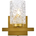 Living District LD7025W7BR Cassie 1 Light 8 inch Brass Bath Sconce Wall Light