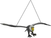 Vaguelly Large Eagle Shaped Outdoor Statue Realistic Bird Deterrent Decor for Garden and Home Compact Engraved Eagle Sculpture Versatile Decorative Accent for Shelves and Desks