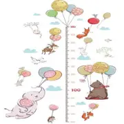 Animals & Balloons Height Chart Wall Decal - AW9275