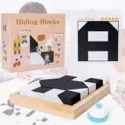 Wooden Hidden Block Puzzle Brain Teaser Puzzle 3D Wooden Puzzle Hidden