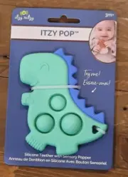 Itzy Ritzy Silicone Pop Green Dino Baby Teether