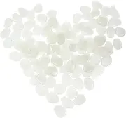 BESPORTBLE 100pcs Luminous Aquarium Gravel Glow Dark Pebbles for Fish Tank Garden Decorative Stones White for Aquarium Rocks Pebbles Stones Rocks