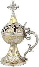 Greek Russian Orthodox Christian Two Tone Censer Incense Burner (4097 GN)