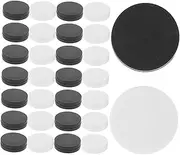 Hohopeti 30pcs Plastic Checkers Pieces Set 2.5cm White Checker Pieces for Portable Chess Game Accessories
