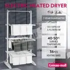 Electric Heated Clothes Drying Warmer Rack Towel Airer Dryer Shelf Stand 300W