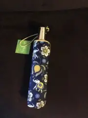 VERA BRADLEY ELLIE BLUE UMBRELLA WITH COVER RETIRED PATTERN