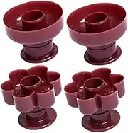 CAXUSD 4pcs Donut Mold Doughnut Making Desserts Cutter Maker Donut Baking Molds Shape Doughnut Maker Baking Biscuit Mould Cookie Mould Plastic Brown