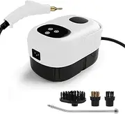 2500W High Pressure Steam Cleaner,Household Handheld Steam Cleaner Machine, Electric Steam Cleaner for Kitchen, Automotive Furniture and Floor Cleaning with 3 Brushes and an Extended Spray Bar (White)