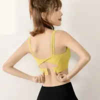 在飛比找momo購物網優惠-【ALLK 歐楷】促銷 肩帶背釦韻律瑜珈服上衣6色(尺寸M-