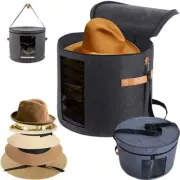 Zippered Lid Hat Storage Box Dustproof Clothes Storage Bin Closet