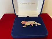 RARE Camrose Kross JBK Jacqueline Jackie Kennedy Panther Brooch Pin NIB
