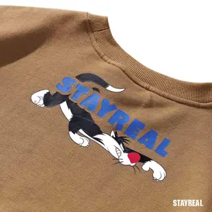 STAYREAL｜LOONEY TUNES 崔弟躲貓貓寬版厚棉T