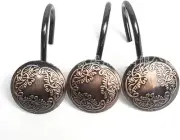 Oil Rubbed Bronze Shower Curtain Rings Heavy Duty Rustproofshower Curtain Hooks