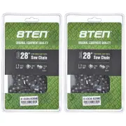 Semi Chisel Skip Tooth Chainsaw Chain 28 Inch .050 3/8 93DL for Echo 2 Pack