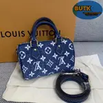 現貨二手 LV SPEEDY NANO丹寧牛仔 中古包 枕頭包 手提包 斜挎包 肩背包M81168