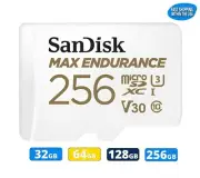 SanDisk High Endurance & Max Endurance Micro SD Memory Cards 64GB 128GB 256GB