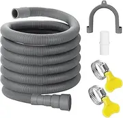 Drain Hose Extension Set for Universal Washing Machine Hose 10Ft, Include Bracket Hose Connector and Hose Clamps Drain Hoses