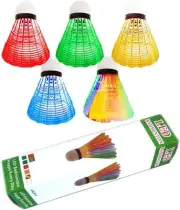LED Badminton Shuttlecocks Lighting Birdies Shuttlecock φ6.5X8CM, multicolour