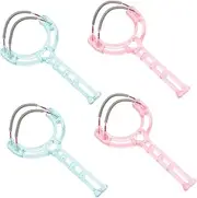4Pcs Facial Hair Remover Spring Epilator Tool for Women Handheld Threading Device for Quick Hair Removal Painless Beauty Tools Pink Green
