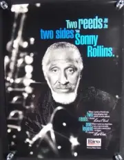 Rico / LaVoz Saxophone Reeds Sonny Rollins Advertising Poster 18 x 24 (NOS)