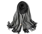 Ladies'Classic Checked Scarf With Thicker Fringed Shawl - 4