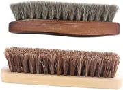 ROMISBABA 2pcs Horse Hair Shoe Brushes Wooden Polishing and Cleaning Tool for Shoes Boots Efficient Dust Removal Creative Design for Easy Use