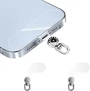 Kawlxpp Phone Tether Tab for iPhone and Samsung,Cell Phone Lanyard 360° Rotating TPU Patch, Phone Strap Replacement Part for All Full Phone Cases 2 packs