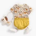 SANLUTOZ 夏季女寶寶短袖純棉兩件套套裝 卡通可愛時尚