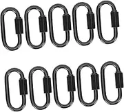 Carabiner Rigging Loop Camping Tarp Slackline Carabiner Clip Camping Hooks Carabiner Snap Belt Camping Accessories Chain Connector S Carabiner Rope Siding Iron Black