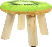 Wooden Stool Small Shoe Changing Stool for Home Short Wooden Step Stool Comfortable Foam Pad