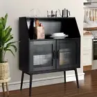 Giantex Buffet Sideboard Cabinet Storage Cupboard Kitchen Hallway Table Black