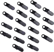 Warmshine 20 Pack Small Clamp Tarp Awning Clamp Set Tarp Clips Black Trap Clips Jaw Tent Snaps Camping Clamp Clips Tent Tighten for Outdoors