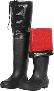 [EAZBRIDGE] Knee Wader with Adjustable Elastic Warm Bootfoot Waders Height 60cm Bootfoot Waders for Men Women Farming Labor Mud Boots