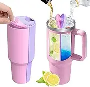 Hysagtek 2-in-1 Drink Separator for Stanley Cup 30 oz, Silicone Liner Divider for Dual-Sided Drink, Reusable Liner Separator Compatible with Stanley Tumbler 30 oz, Stanley Cup Accessory