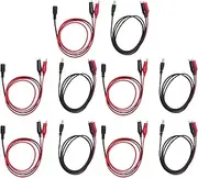 Alligator Clip to DC Adapter Cable 5 Sets Dual Alligator Clip to DC Male Female Connection Cord for Battery Charging Tester Connection 3.3ft Pure Copper PVC Material Red Black