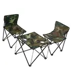 Folding Camping Table Chairs Oxford Cloth Stable Portable Outdoor Desk Chair Set