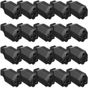 20 Pcs Extension Cord Plug Replacement Extension Cord Ends 125v 15a 2 Pole 3 ...