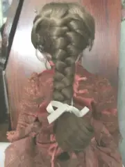 SIZE 10 GEORGIA WIG MOHAIR SYNTHETIC LIGHT BROWN MODERN ANTIQUE DOLL