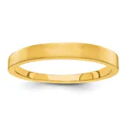 Solid 18K Yellow Gold 3mm Tapered Satin Men's/Women's Wedding Band Ring Size 8