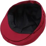 [COLLBATH] Professional Chef Cap Waiter Hat Unisex Beanie Comfortable Cook Hat Men Women Red
