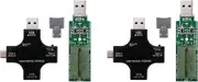 2X USB C Tester,2 in 1 Type C USB Tester Color Screen IPS Digital Multimeter,Voltage,Current,Temperature,with Loader